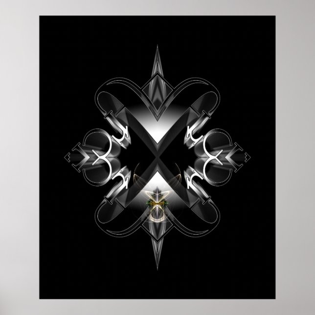 Akcenought Emblem On Black by Xzendor7 Poster (Front)