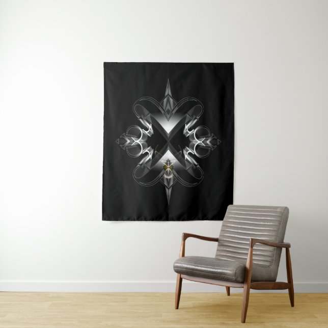 Akcenought Emblem On Black by Xzendor7 Tapestry (In Situ)