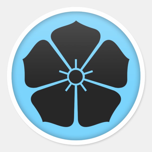 Akechi Clan Kamon Classic Round Sticker (Front)