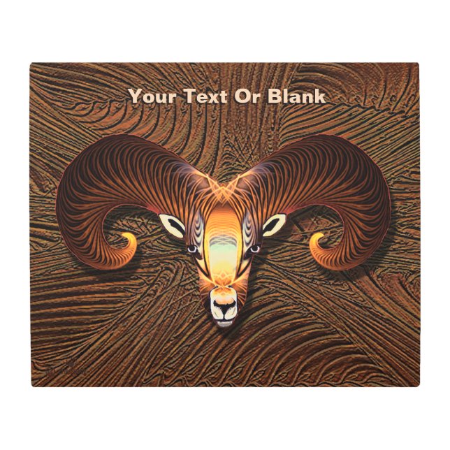 Akedah - Fractal Ram's Head Metal Print (Front)