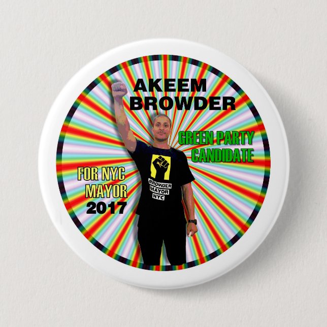Akeem Browder for NYC Mayor Button (Front)