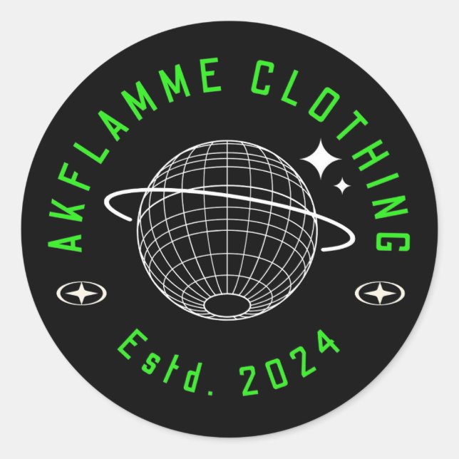 Akflamme.co Classic Round Sticker (Front)