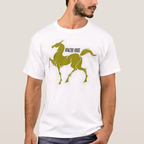 Akhal teke horse of gold art equestrian T_Shirt