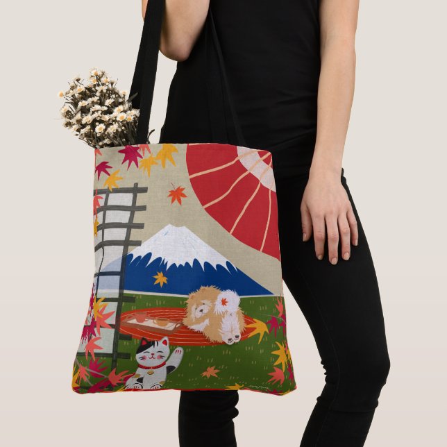 AKI Chow Tote or cross body bag choose size (Close Up)