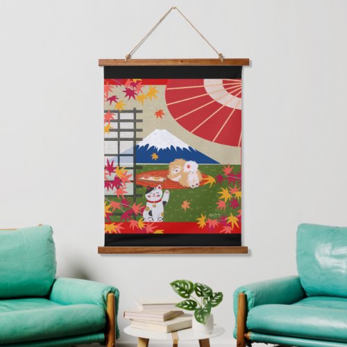 AKI Chow Wood Topped Wall Tapestry
