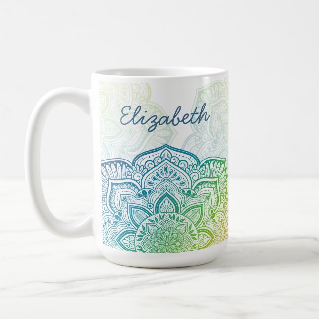 Aki Mandala 15 oz. Personalized Mug (Left)