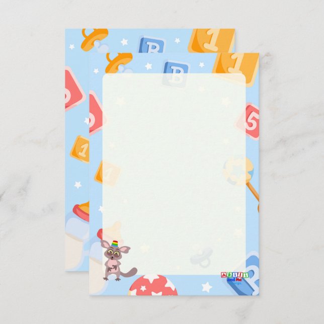 Akili and Me Baby Shower Enclosure Card (Front/Back)