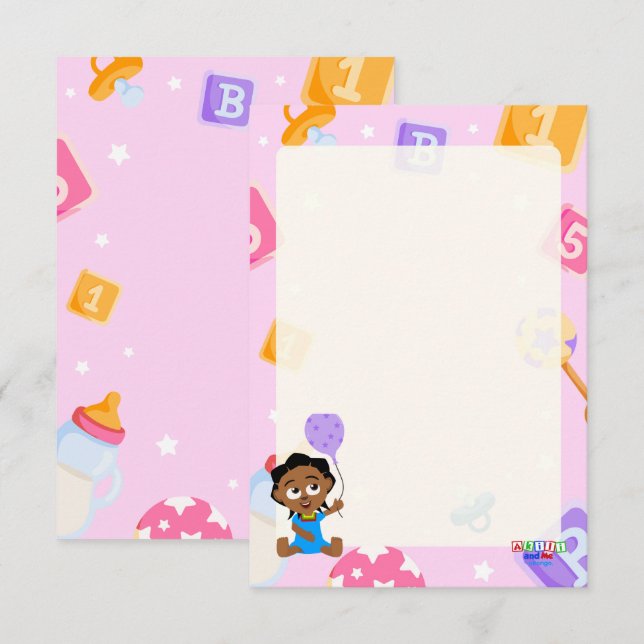 Akili and Me Baby Shower Enclosure Card (Front/Back)