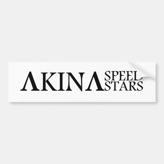 Akina Speed Stars Black and White Bumber sticker (Front)