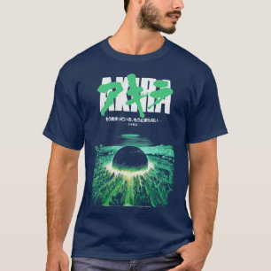 Akira Green Japanese Cyberpunk City Eplosion funny T-Shirt