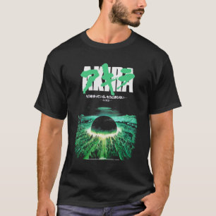 Akira Green Japanese Cyberpunk City Explosion T-Shirt