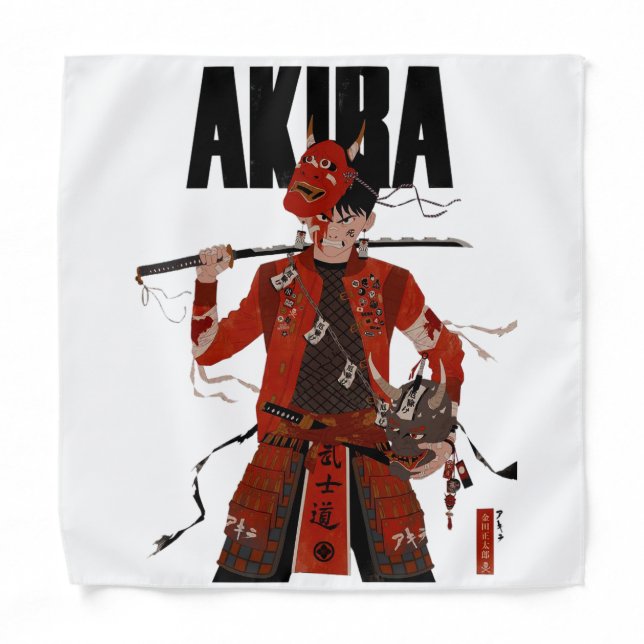 Akira Manga Vintage, Japanese Anime Movie 1988 Bandana (Front)