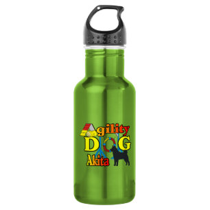 Akita Agility Dog Water Bottle