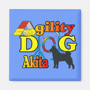 Akita Agility Magnet