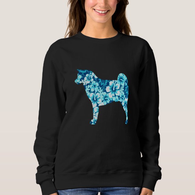 Akita Aloha Hawaiian Dog Sweatshirt (Front)