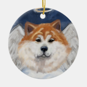Akita Angel  Ceramic Ornament