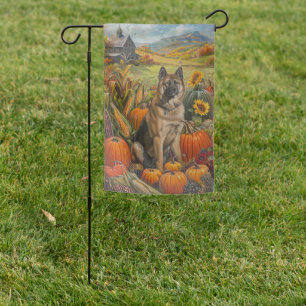 Akita Autumn Harvest Thanksgiving Dog  Garden Flag
