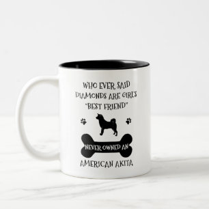 Akita best friend Two-Tone coffee mug