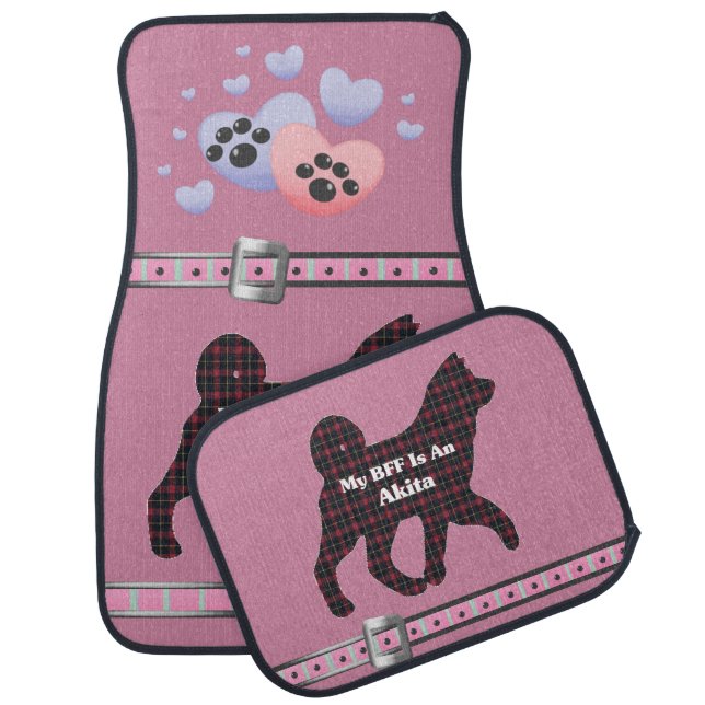 Akita BFF Car Floor Mat (Set)