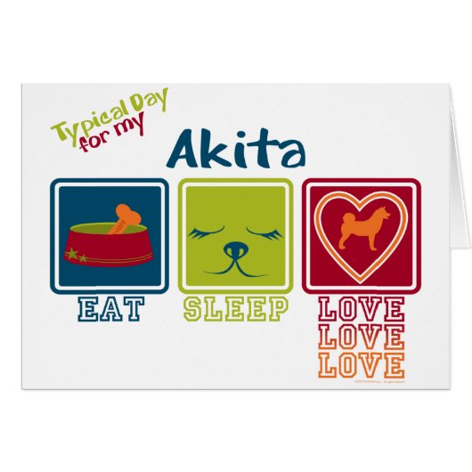 Akita Cards (Front Horizontal)