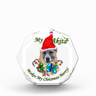 Akita Christmas Acrylic Award