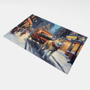 Akita Christmas Festive Season Doormat