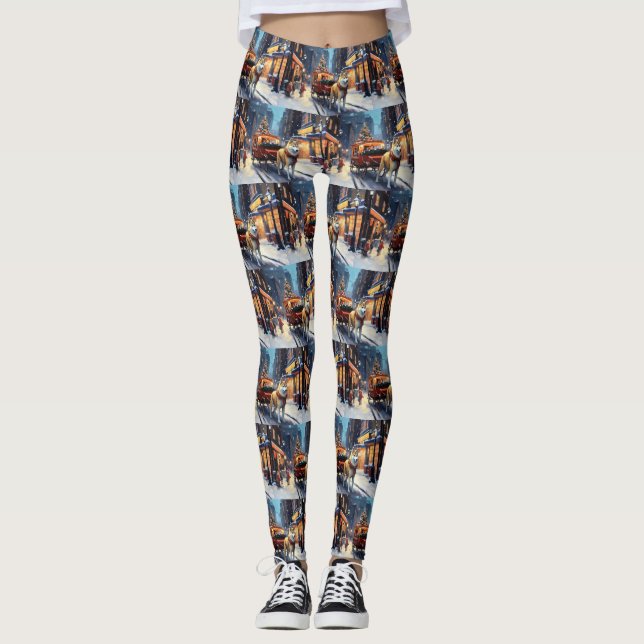 Akita Christmas Festive Season Leggings (Front)