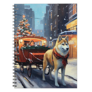 Akita Christmas Festive Season Notebook