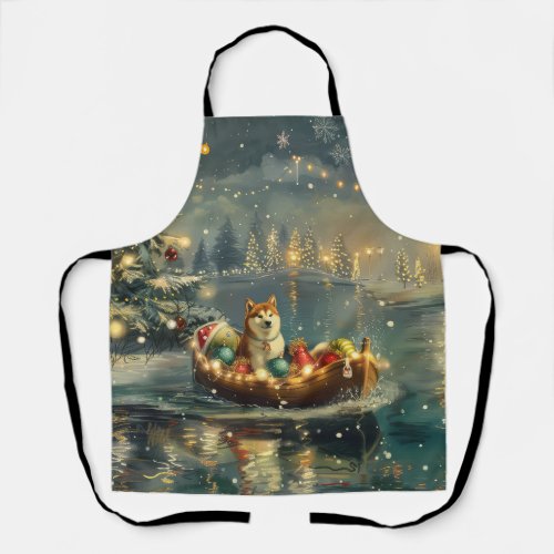 Akita Christmas Festive Voyage Apron