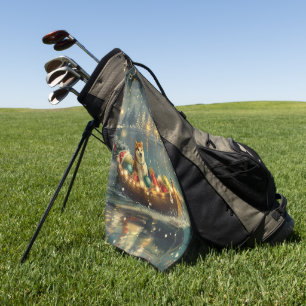 Akita Christmas Festive Voyage Golf Towel