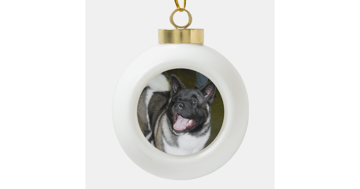 Akita Christmas Ornament | Zazzle