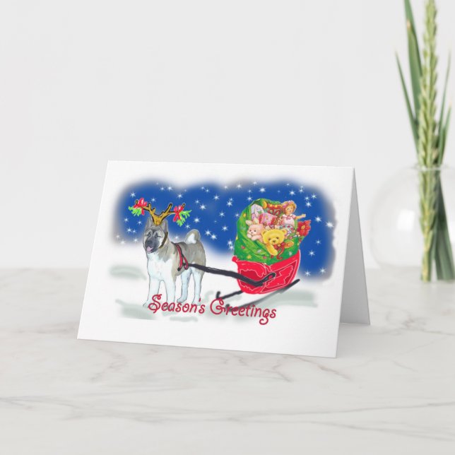 AKITA_Christmas_Sleigh Holiday Card (Front)