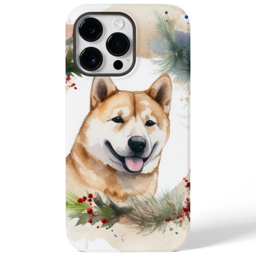 Akita Christmas Wreath Festive Pup Case-Mate iPhone 14 Pro Max Case