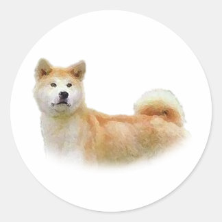 Akita Classic Round Sticker