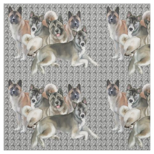 Akita Collage Fabric