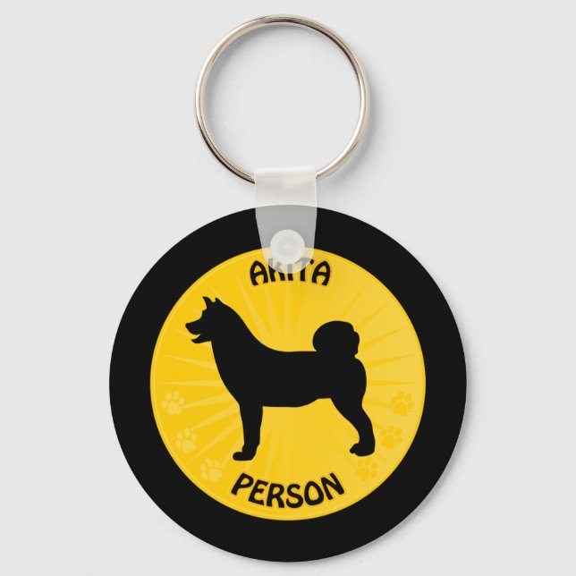 Akita Crossing [Xing] Keychain (Front)