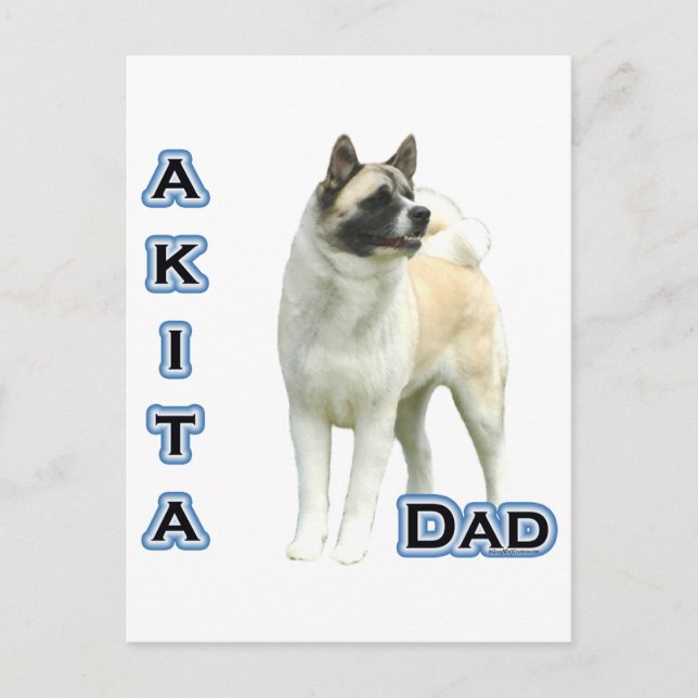 Akita Dad 4 Postcard (Front)