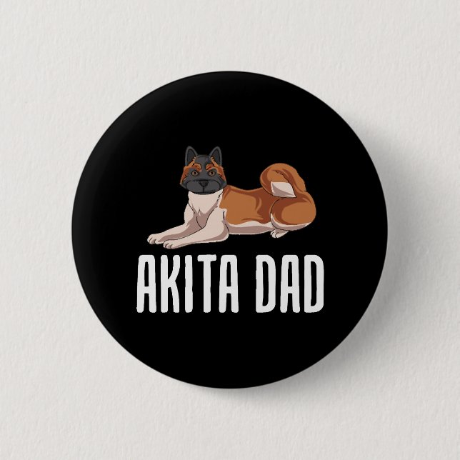 Akita Dad Button (Front)
