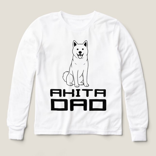  Akita Dad T-Shirt Tri-Blend Shirts (Design Front)