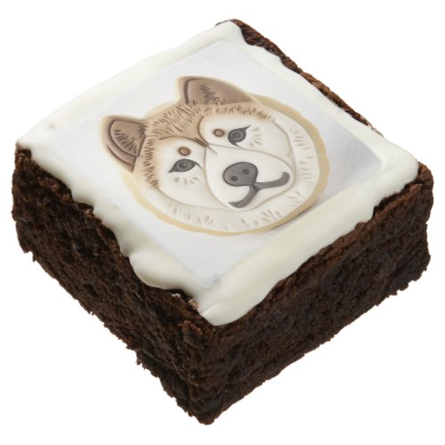 Akita Dog 3D Inspired Brownie