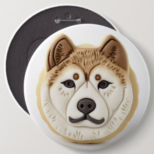 Akita Dog 3D Inspired Button