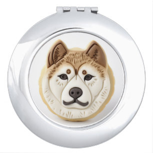Akita Dog 3D Inspired Compact Mirror