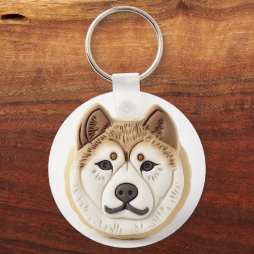 Akita Dog 3D Inspired Keychain