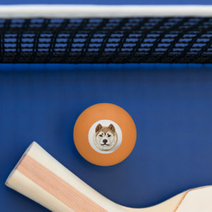 Akita Dog 3D Inspired Ping Pong Ball