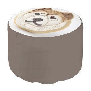 Akita Dog 3D Inspired Pouf