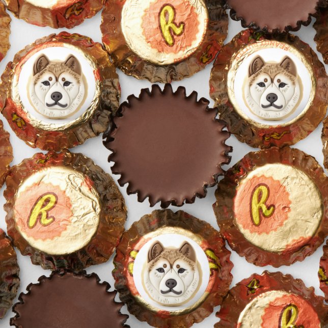 Akita Dog 3D Inspired Reese's Peanut Butter Cups (Assorted)