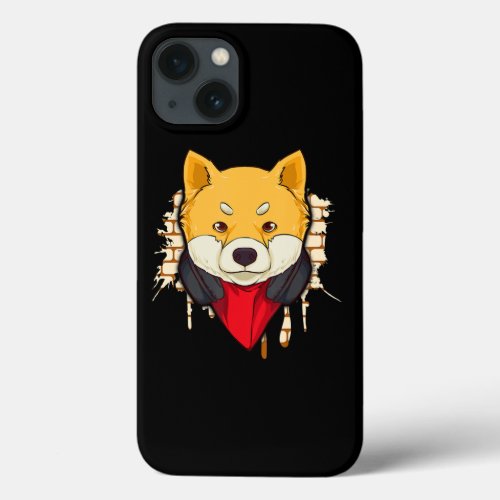 Akita Dog Face Kawaii Japanese Anime Gifts iPhone 13 Case