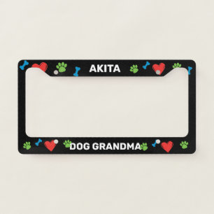 Akita Dog Grandma License Plate Frame