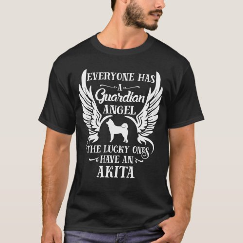 Akita Dog Guardian Angel T_Shirt