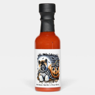 Akita Dog Halloween Square Hot Sauces